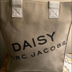 Marc Jacobs tan tote with white handles
